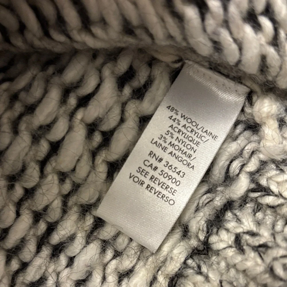 Calvin Klein CK Womens Vtg Cable Knit 1/4 Button Mohair Wool Blend Sweater Sz XL